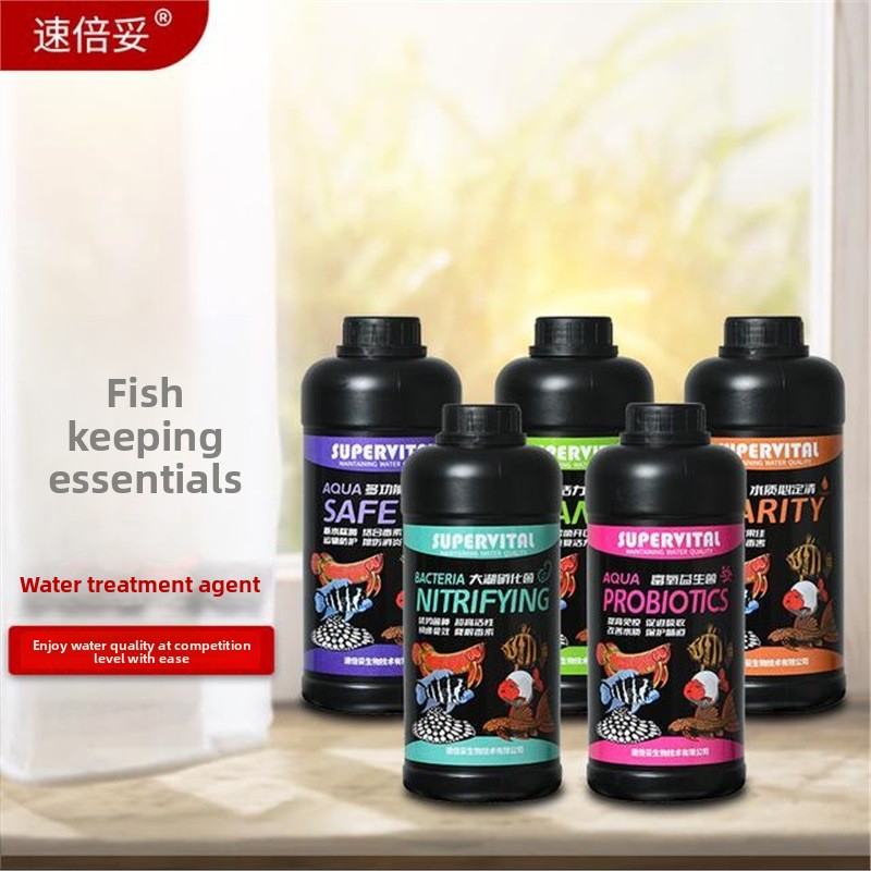 Aquarium Fish Vitamin - SUPERVITAL Кондиционер для воды 3-в-1, нитрафицирующие