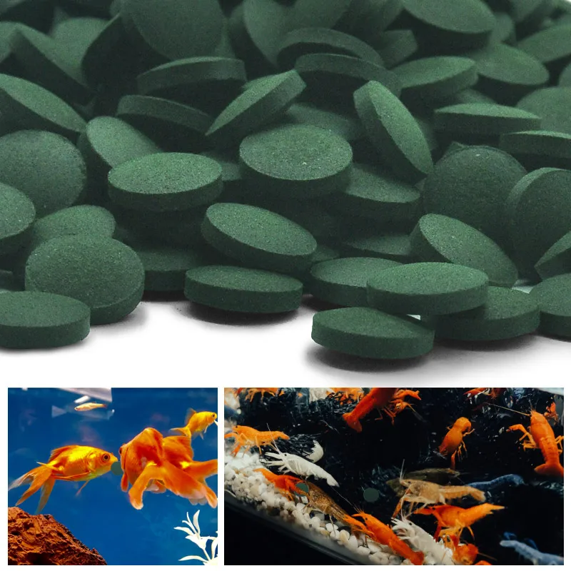 Aquarium Fish Vitamin - 100 шт., таблетки спирулины высокой чистоты,