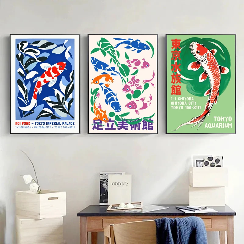 Ретро абстрактный мультфильм я – обзор и цена Aquarium Fish Poster