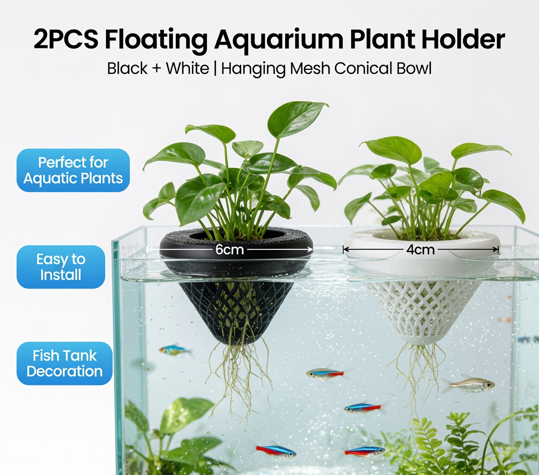 2 шт. плавающих держателей для – обзор и цена Aquarium Fish Pot