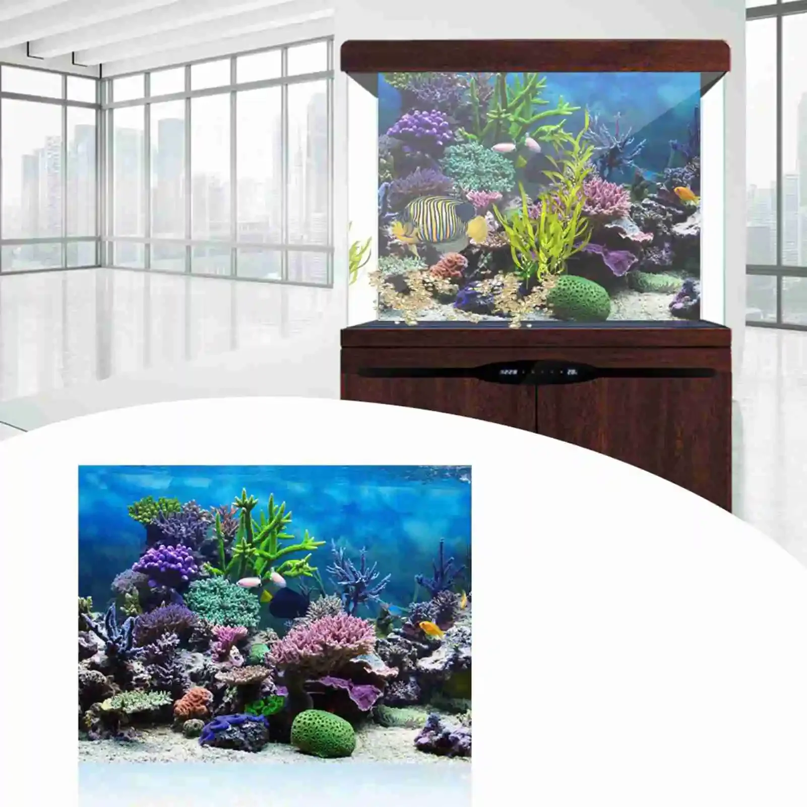 3D аквариум пейзаж постер троп – обзор и цена Aquarium Fish Poster