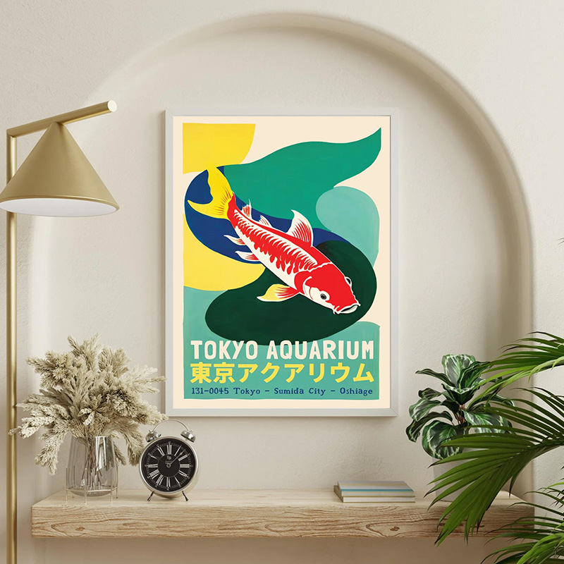 Японский эстетический постер с – обзор и цена Aquarium Fish Poster