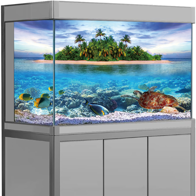 3D-наклейка для аквариума с тр – обзор и цена Aquarium Fish Poster
