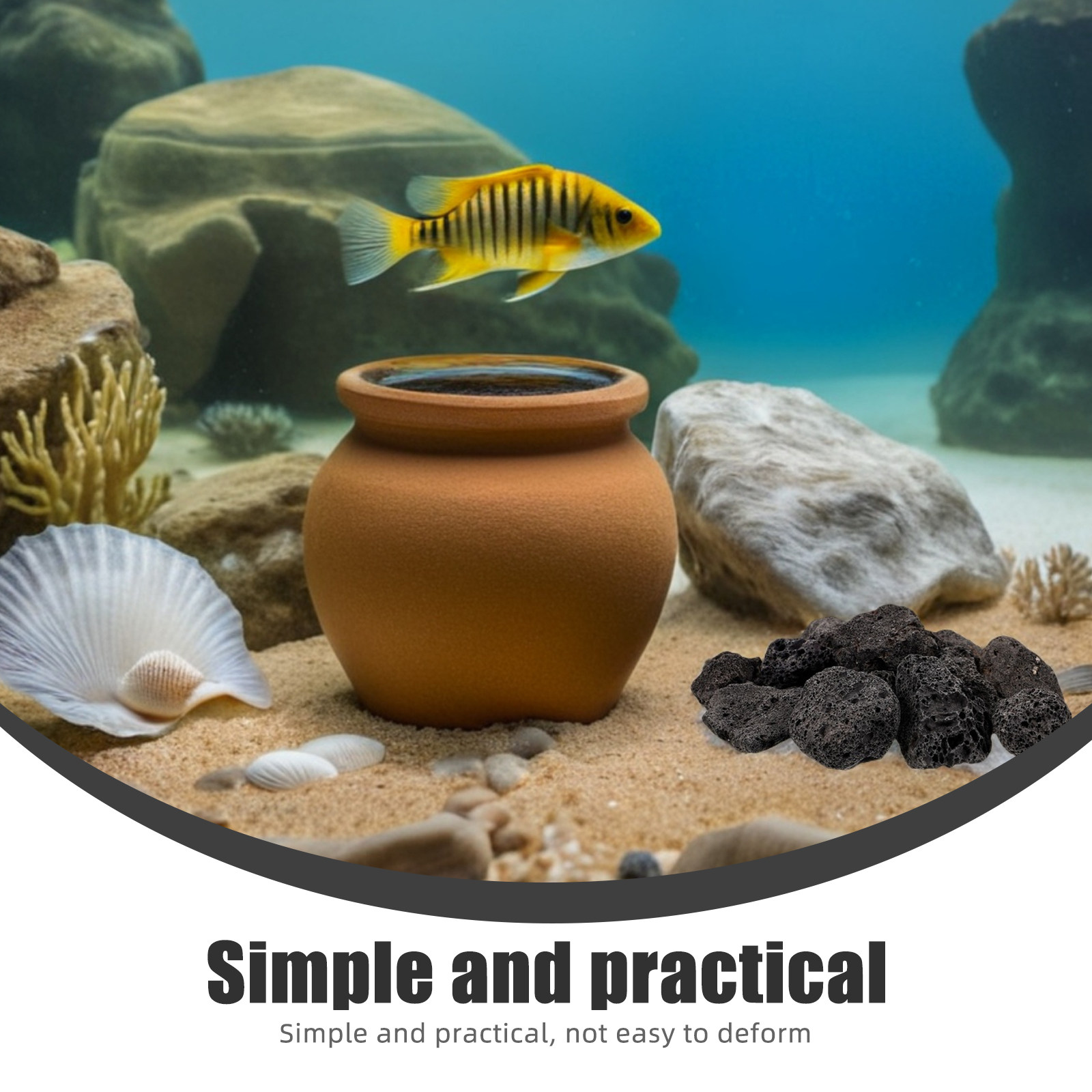 1 упаковка натуральных вулкани – обзор и цена Aquarium Fish Pot