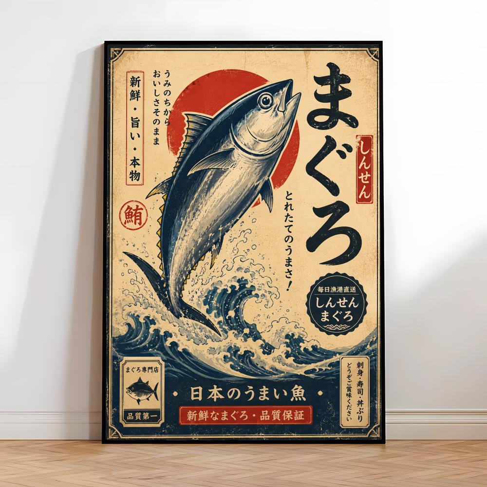 Винтажный японский постер с ка – обзор и цена Aquarium Fish Poster